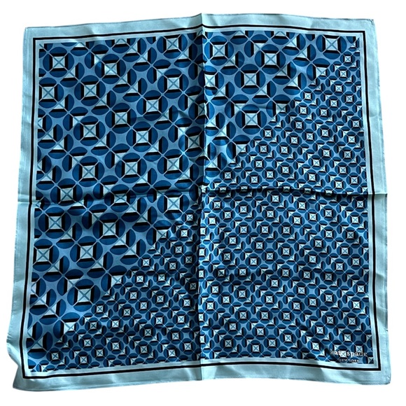 Kate Spade Mod Petal Silk Bandana In Niagara - Picture 1 of 6